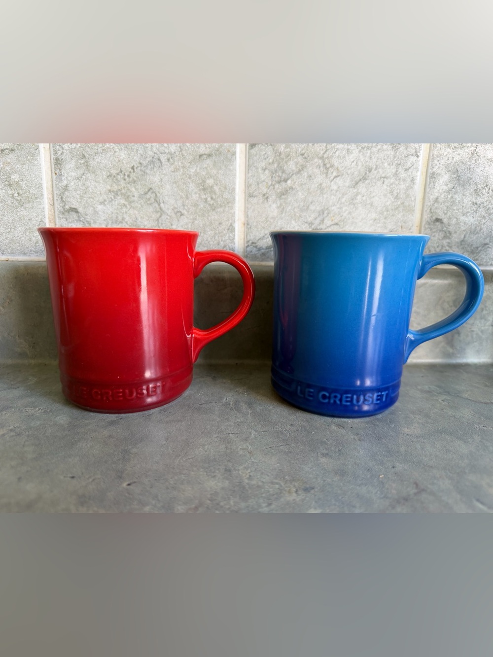 Pair of le creuset mugs